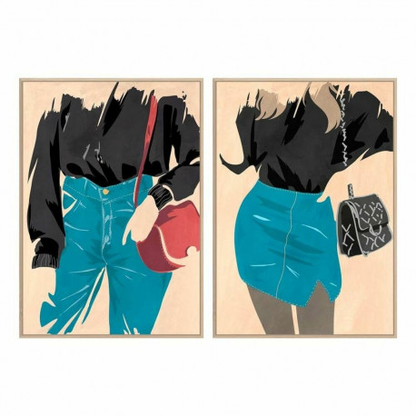 Kangas DKD Home Decor polüstüreen Kangas Daam