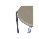 DEMET STACKING STOOL BEECH SEAT SILVER