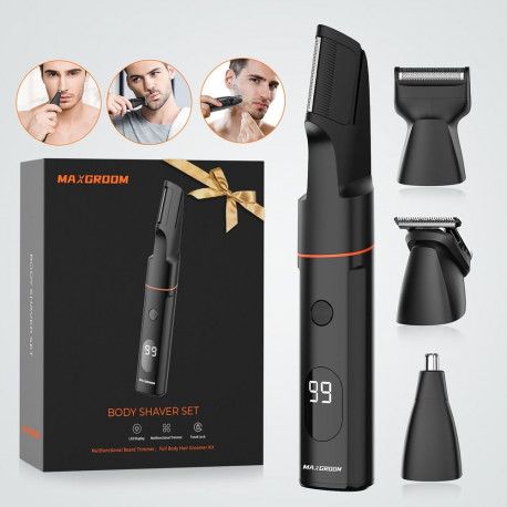 MAXGROOM LK-881 multifunctional trimmer with replaceable tips - black