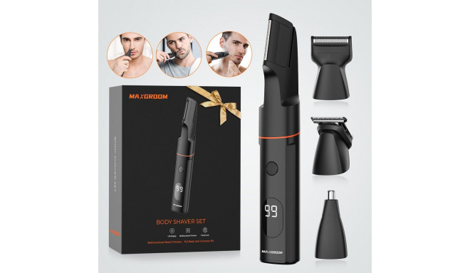 MAXGROOM LK-881 multifunctional trimmer with replaceable tips - black