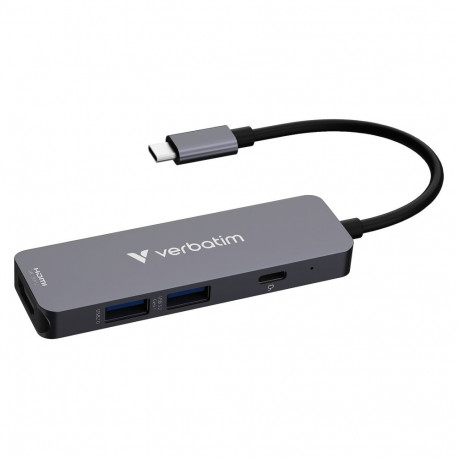 "USB-C Verbatim Essentials Multiport HUB 4-Port"