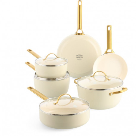 GreenPan Padova Reserve 6 pcs Pot & Pan Set Cream White