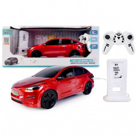 R/C auto laadimisjaamaga, punane