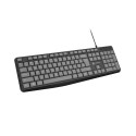 KEYBOARD NATEC NAUTILUS US LAYOUT SLIM BLACK-GREY