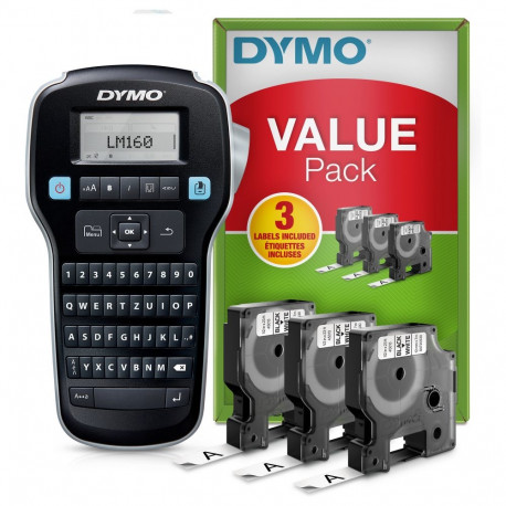 Dymo etiketiprintija LabelManager 160 algkomplekt 3 D1-linti 12mm Qwertz