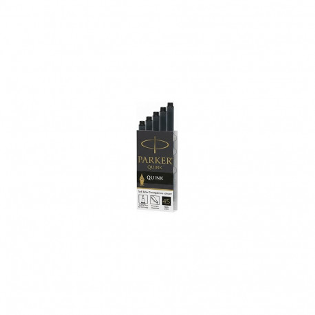 Parker tindikapslid Quink 1x5, must