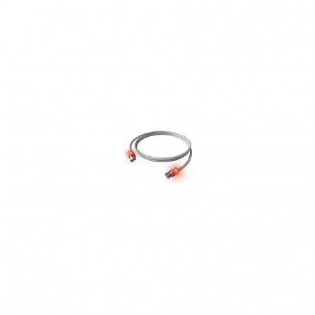 "EasyLan DualBoot LED Patchkabel RJ45 S/FTP Cat.6A (Class EA), mit saCon Stecker, LSOH, grau, 3 m"