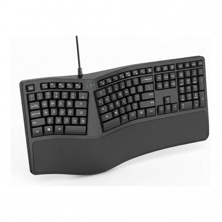 "Trust Keyra Ergonomische Multi-Device-Funktastatur - Bluetooth, 2.4 GHz - DE- schwarz"