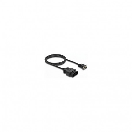 "Delock Adapterkabel OBD-2 Stecker auf Sub-D 9 Pin Buchse mit Schrauben 1,15 m"