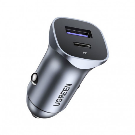 Ugreen autolaadija CD130 USB-A / USB-C 30W PD PPS, hall