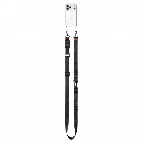 Kaelapael / käepael telefonile + 2x kinnitusaas telefoniümbrisele, must, DA30M, Spigen