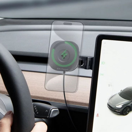 Juhtmevaba laadimisega autohoidik auto ekraani külge OneTap Pro 3, Qi2/MagSafe magnetkinnitusega, Sp