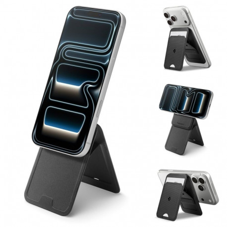 Magnetkinnitusega kaarditasku tugijalaga Slim Fold Tripod (MagFit), 1 kaarditaskuga, must, Qi2/MagSa