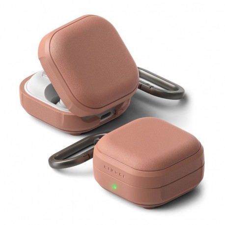 Kaitseümbris Onyx Magnetic, Samsung Galaxy Buds4 / Buds4 Pro, vanaroosa, Qi2/MagSafe ühilduv, Ringke