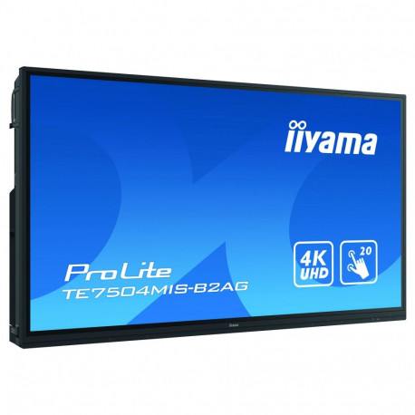 Iiyama interaktiivne ekraan ProLite TE7504MIS-B2AG 189,3cm/75'' 3840x2160 16:9 8ms IPS 3xHDMI VGA US