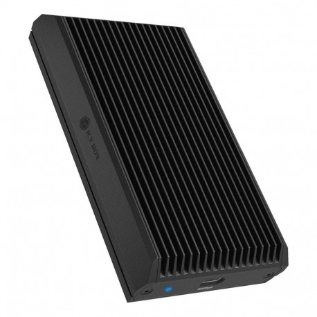 ICY BOX M.2 NVMe SSD korpus USB4 Gen 3x2 (40Gbps) USB-C - USB-C kaabli ja kummist kinnitusega