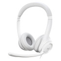 Logitech peakomplekt H390 juhtmega kõrvapealne USB-A, valkjas