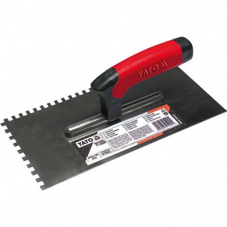 Yato Float YT-5203, 270x130mm, 8x8mm, stainless steel, rectangle, PVC handle, for adhesives