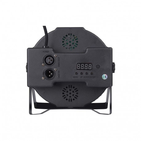 LED Stage Spotlight - Light4Me TRI PAR Basic 7x9 70W DMX Black