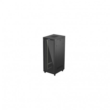 RACK CABINET 19" FREE-STANDING 42U/800X1000 (FLAT PACK) WITH GLASS DOOR LCD BLACK LANBERG V2