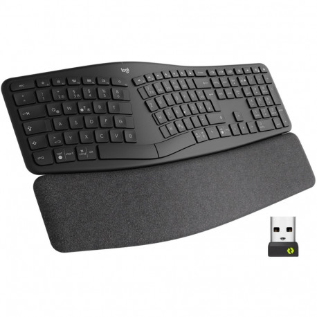 ERGO klaviatuur K860 poolitatud ärikasutuseks DE-Layout, grafiit