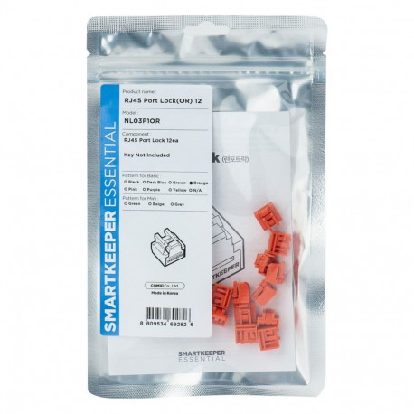 ESSENTIAL RJ45 Port Lock (NL03) (Farbcode Orange, 12 Stück)