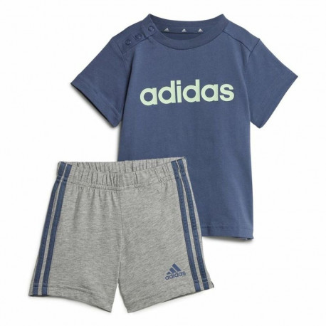 Sports Outfit for Baby Adidas I Lin Co Set Infantil Blue Grey Multicolour - 9-12 Months