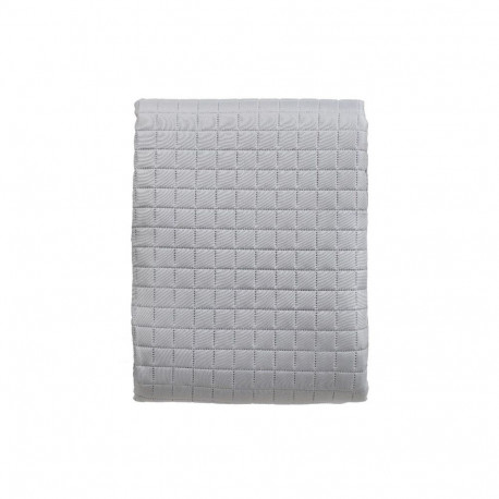 BEDSPREAD MICRO 220X220 CM SQUARES GREY