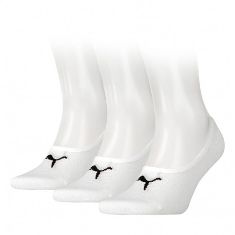 Puma madalad sokid Footie 906930 02 3-pakk unisex 39-42, valged