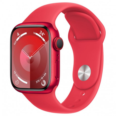 Apple nutikell Watch S9 alumiinium cellular 41mm M/L uus, punane (punane sportrihm)