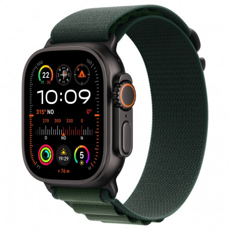 Apple nutikell Watch Ultra 2 GPS + Cellular 49mm titaankorpus tumerohelise Alpine Loop rihmaga väike