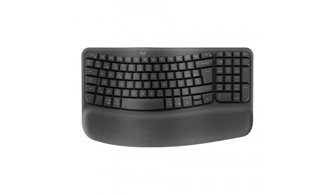 "Logitech Wave Keys Ergonomic KB Graphite"