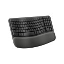 "Logitech Wave Keys Ergonomic KB Graphite"