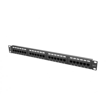 Patch Panel 24 Port 1U Cat.6 black