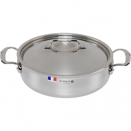De Buyer Affinity Saucepot low with lid 28 cm