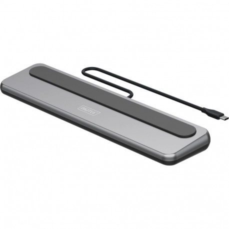 12-Port USB-C 8K Docking Station (grau/schwarz, USB-C, 8K)