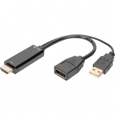 4K HDMI auf DisplayPort Adapter (schwarz)