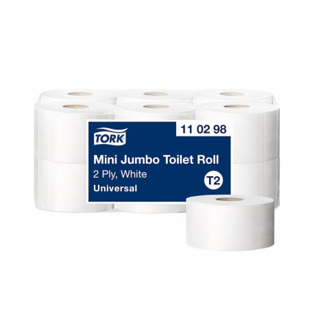 Tualettpaber 2-kihiline TORK Mini Jumbo T2 Universal 150m (110298)