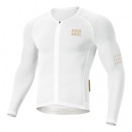 Rockbros YDCX008 Diamond Long Sleeve Cycling Jersey Size S - White