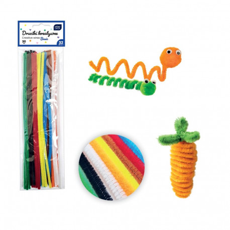 Karvatraat Basic assortii 8 värvi, pikkus 30cm, 32tk, Interdruk