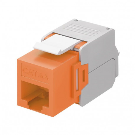 Goobay keystone-moodul RJ45 CAT 6A UTP, oranž