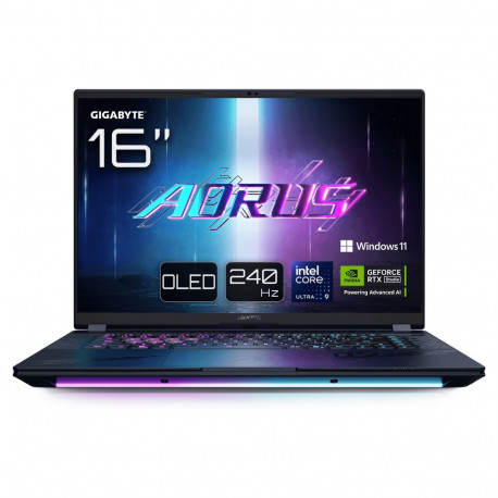 Gigabyte sülearvuti Aorus Master 16 CU9 275HX 32GB 2TB SSD RTX5080 W11 Pro prantsuse AZERTY asetus