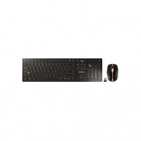 "Cherry DW 9000 Slim - Tastatur-und-Maus-Set - kabellos - 2.4 GHz. Bluetooth 4.0 - US mit Euro-Symbo