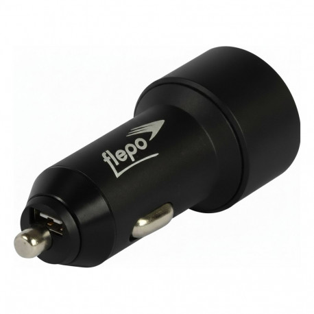 Flepo autolaadija 2-pordiline 12V-24V max 4A Quick Charge 3.0
