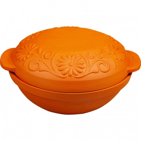 Browin clay baker 770605, 4L, round, brown, 29.5cm, 26.5cm, 13.5cm