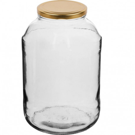 4 L twist off glass jar with golden lid Ø100 BROWIN 133402, glass, 4.0 L