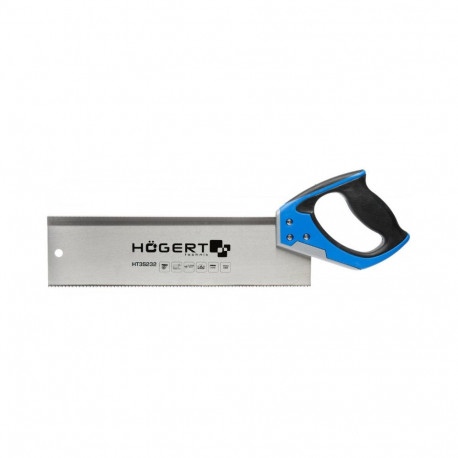 Hogert back saw HT3S232, 350mm, 11TPI, precise cutting, two-sided razor teeth, ergonomic handle