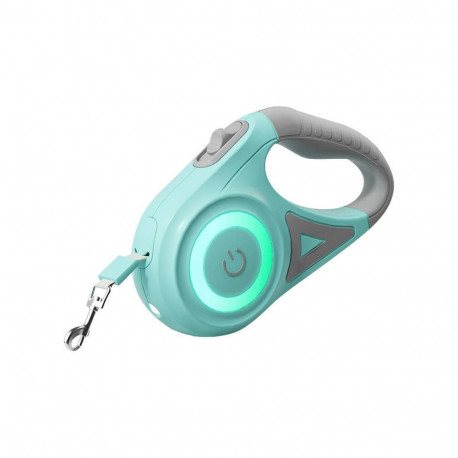 Pet Leash - Rojeco Dog Automatic Leash 5m LED 35kg Green