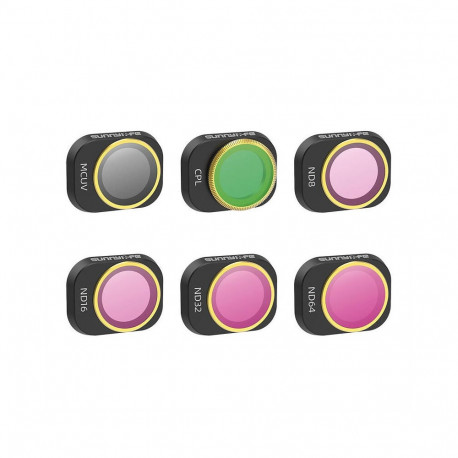 Camera Lens Filter - Sunnylife 6 Lens Filters for DJI Mini 4 Pro MCUV, CPL, ND8/16/32/64