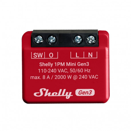 Smart Home Controller - Shelly 1PM Mini Gen3 WiFi/Bluetooth Switch